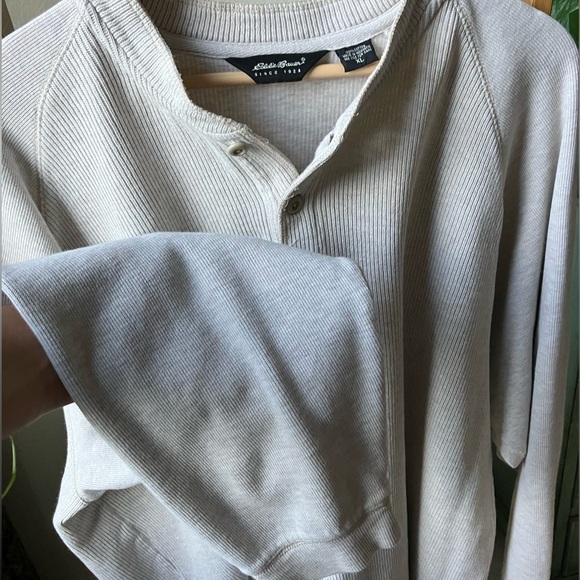 EDDIE BAUER Crewneck Button Pullover Sweatshirt Size XL - Picture 3 of 6